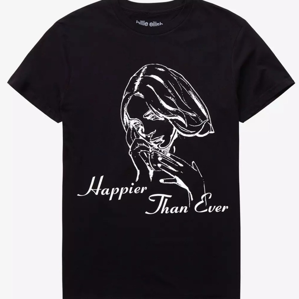 Happier Than Ever Black Tee by